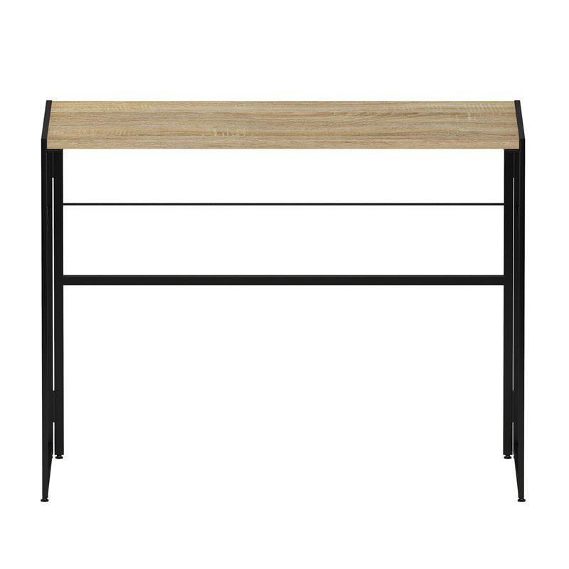 Furinno Riau No Tool Wood & Metal Frame Computer Desk in Sonoma Oak/Black