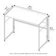 Furinno Riau No Tool Wood & Metal Frame Computer Desk in Sonoma Oak/Black