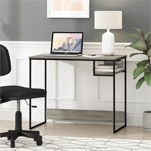 Furinno MORETTI 35&quot Engineered Wood Modern Lifestyle Study Desk in Oak Gray