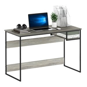 Furinno MORETTI 45&quot Engineered Wood Modern Lifestyle Study Desk in Oak Gray