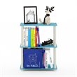 Furinno TURN-S-TUBE Engineered Wood 3-Tier Shelf Display Rack in Light Blue