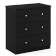 Furinno Lucca Engineered Wood Simple Design 3-Drawer Dresser in Black Oak