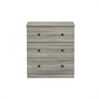 Furinno Lucca Engineered Wood Simple Design 3-Drawer Dresser in French Oak Gray