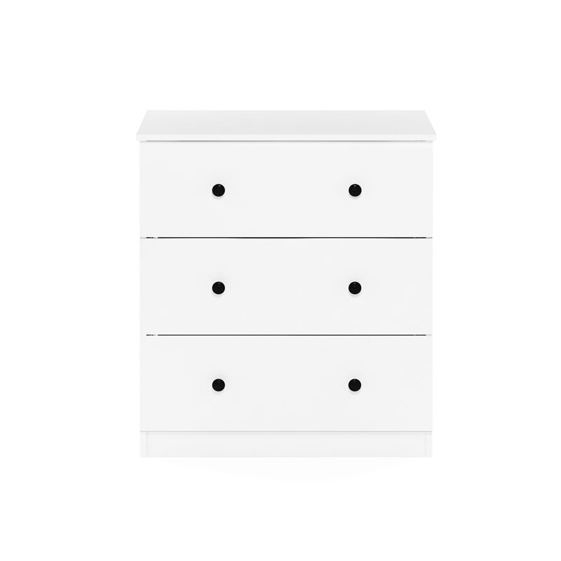 Furinno Lucca Engineered Wood Simple Design 3-Drawer Dresser in White