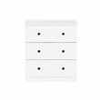 Furinno Lucca Engineered Wood Simple Design 3-Drawer Dresser in White