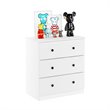 Furinno Lucca Engineered Wood Simple Design 3-Drawer Dresser in White