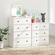 Furinno Lucca Engineered Wood Simple Design 4-Drawer Dresser in White