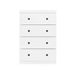 Furinno Lucca Engineered Wood Simple Design 4-Drawer Dresser in White