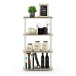 Furinno TURN-S-TUBE Engineered Wood 4-Tier Shelf Display Rack in Sonoma Oak