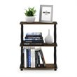 Furinno TURN-N-TUBE Wood 3-Tier Shelf Display Rack with CLASSIC Tube in Walnut
