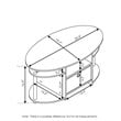 Furinno JAYA Engineered Wood Oval Coffee Table with Bin in French Oak Gray/Black