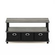 Furinno Frans Turn-N-Tube Engineered Wood Coffee Table in French Oak Gray/Black