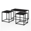 Furinno CAMNUS Engineered Wood Living Room Table Set in Americano Black