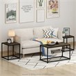 Furinno CAMNUS Engineered Wood Living Room Table Set in Columbia Walnut