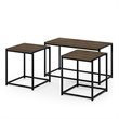 Furinno CAMNUS Engineered Wood Living Room Table Set in Columbia Walnut