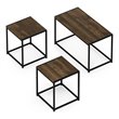 Furinno CAMNUS Engineered Wood Living Room Table Set in Columbia Walnut