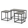 Furinno CAMNUS Engineered Wood Living Room Table Set in French Oak Gray