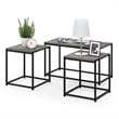 Furinno CAMNUS Engineered Wood Living Room Table Set in French Oak Gray