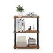 Furinno TURN-N-TUBE Wood 3-Tier Shelf Display Rack in Light Cherry/Black