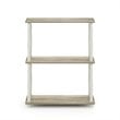 Furinno TURN-N-TUBE Wood 3-Tier Shelf Display Rack with CLASSIC Tube in Oak