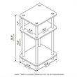Furinno JUST  3-Tier Turn-N-Tube Engineered Wood End Table in Sonoma Oak/White