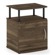 Furinno JAYA Engineered Wood Utility Design End Table in Columbia Walnut/Black