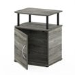 Furinno JAYA Engineered Wood Utility Design End Table in French Oak Gray/Black