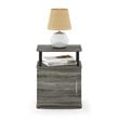 Furinno JAYA Engineered Wood Utility Design End Table in French Oak Gray/Black