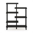 Furinno TURN-N-TUBE Engineered Wood 6-Tier Accent Display Rack in Espresso/Black