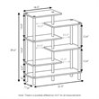 Furinno TURN-N-TUBE Engineered Wood 6-Tier Accent Display Rack in Oak Gray