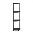 Furinno TURN-N-TUBE Wood 4-Tier Corner Display Rack in Espresso/Black
