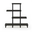 Furinno TURN-N-TUBE Engineered Wood 4-Tier Design Display Rack in Espresso/Black