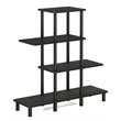 Furinno TURN-N-TUBE Engineered Wood 4-Tier Design Display Rack in Espresso/Black