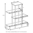 Furinno TURN-N-TUBE Engineered Wood 4-Tier Design Display Rack in Oak Gray
