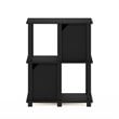 Furinno BRAHMS Engineered Wood 3-Tier Storage Shelf with 2 Doors in Black Oak