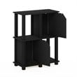 Furinno BRAHMS Engineered Wood 3-Tier Storage Shelf with 2 Doors in Black Oak