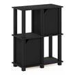 Furinno BRAHMS Engineered Wood 3-Tier Storage Shelf with 2 Doors in Black Oak