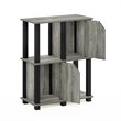 Furinno BRAHMS Engineered Wood 3-Tier Storage Shelf with 2 Doors in Oak Gray