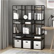 Furinno MORETTI Engineered Wood 2-Tier Stackable Shelf in Columbia Walnut