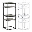 Furinno MORETTI Engineered Wood 2-Tier Stackable Shelf in French Oak Gray