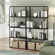 Furinno MORETTI Engineered Wood 2-Tier Wide Stackable Shelf in Columbia Walnut