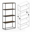 Furinno MORETTI Engineered Wood 2-Tier Wide Stackable Shelf in Columbia Walnut