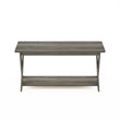 Furinno Engineered Wood SIMPLISTIC Criss-Crossed Coffee Table in French Oak Gray