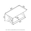 Furinno Engineered Wood SIMPLISTIC Criss-Crossed Coffee Table in French Oak Gray