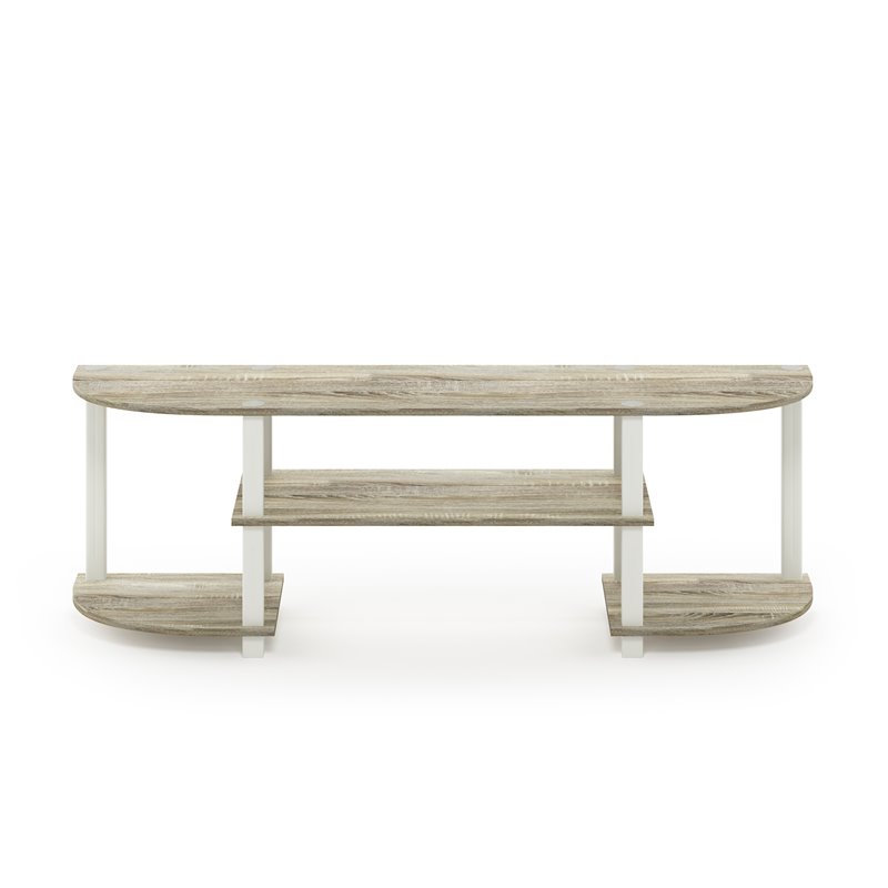 Furinno TURN-S-TUBE Wood TV Entertainment Center for TV up to 55