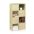 Furinno PASIR Wood 4-Tier Shelf with Round Handle in Steam Beech/Natural