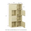 Furinno PASIR Wood 4-Tier Shelf with Round Handle in Steam Beech/Natural