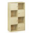 Furinno PASIR Wood 4-Tier Shelf with Round Handle in Steam Beech/Natural