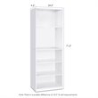 Furinno JAYA Engineered Wood Simple Home 5-Shelf Bookcase in White