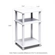 Furinno JUST Turn-N-Tube Engineered Wood 3-Tier End Table in White
